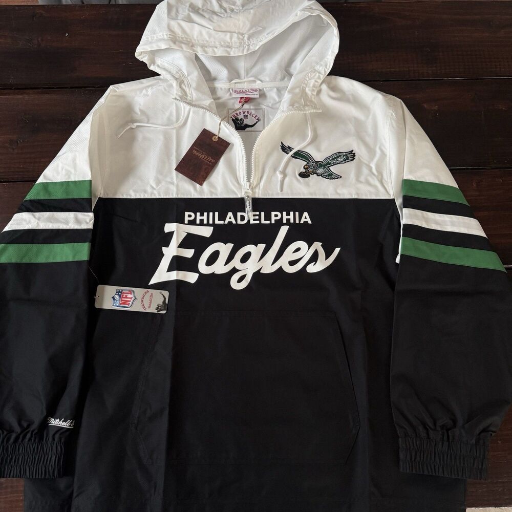 Mitchell & Ness Philadelphia Eagles Retro Head Coach Anorak Rain Jacket